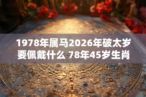 1978年属马2026年破太岁要佩戴什么 78年45岁生肖马犯太岁怎么化解 1978年属马2026年破太岁要佩戴什么 78年45岁生肖马犯太岁怎么化解