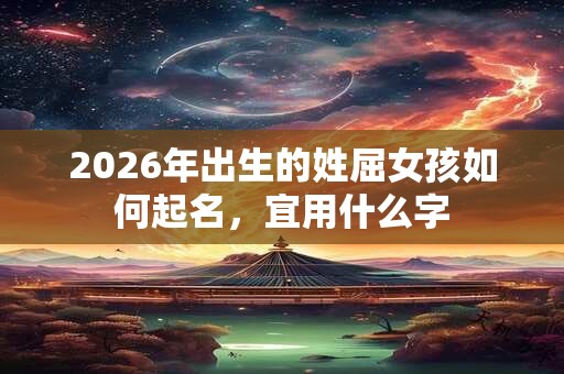 2026年出生的姓屈女孩如何起名，宜用什么字