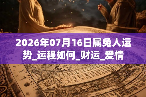 2026年07月16日属兔人运势_运程如何_财运_爱情 2026年07月16日属兔人运势_运程如何_财运_爱情