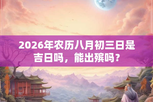 2026年农历八月初三日是吉日吗,能出殡吗? 2026年农历八月初三日是吉日吗,能出殡吗?