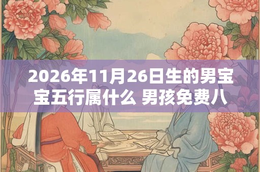 2026年11月26日生的男宝宝五行属什么 男孩免费八字起名 2026年11月26日生的男宝宝五行属什么 男孩免费八字起名