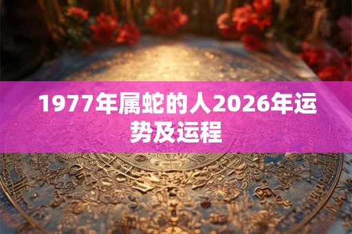 1977年属蛇的人2026年运势及运程 1977年属蛇的人2026年运势及运程