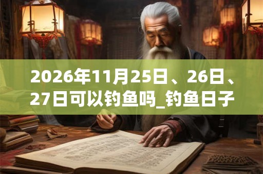 2026年11月25日、26日、27日可以钓鱼吗_钓鱼日子好吗 2026年11月25日、26日、27日可以钓鱼吗_钓鱼日子好吗