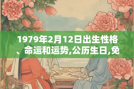 1979年2月12日出生性格、命运和运势,公历生日,免费算命
