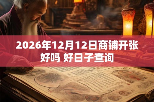 2026年12月12日商铺开张好吗 好日子查询 2026年12月12日商铺开张好吗 好日子查询