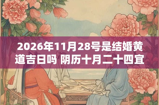 2026年11月28号是结婚黄道吉日吗 阴历十月二十四宜嫁娶吗 2026年11月28号是结婚黄道吉日吗 阴历十月二十四宜嫁娶吗