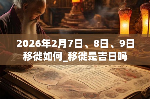 2026年2月7日、8日、9日移徙如何_移徙是吉日吗 2026年2月7日、8日、9日移徙如何_移徙是吉日吗