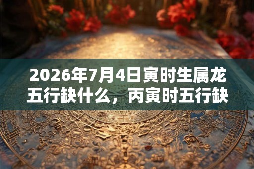 2026年7月4日寅时生属龙五行缺什么,丙寅时五行缺什么 2026年7月4日寅时生属龙五行缺什么,丙寅时五行缺什么
