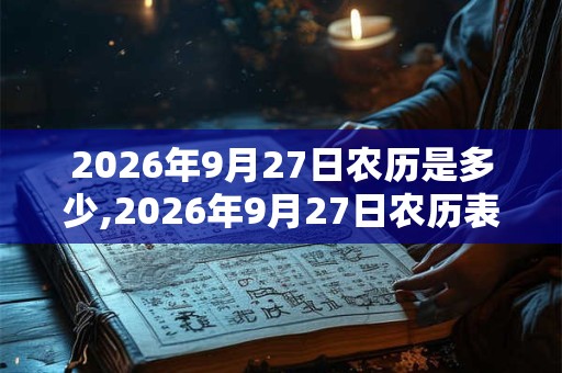 2026年9月27日农历是多少,2026年9月27日农历表 2026年9月27日农历是多少,2026年9月27日农历表
