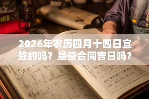 2026年农历四月十四日宜签约吗?是签合同吉日吗? 2026年农历四月十四日宜签约吗?是签合同吉日吗?