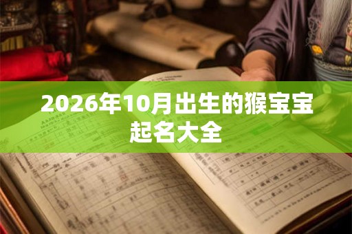 2026年10月出生的猴宝宝起名大全 2026年10月出生的猴宝宝起名大全