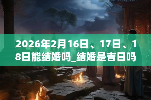 2026年2月16日、17日、18日能结婚吗_结婚是吉日吗 2026年2月16日、17日、18日能结婚吗_结婚是吉日吗