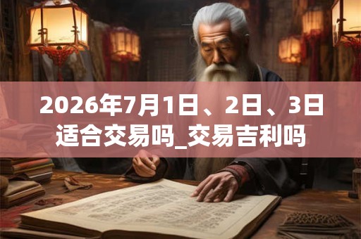 2026年7月1日、2日、3日适合交易吗_交易吉利吗 2026年7月1日、2日、3日适合交易吗_交易吉利吗