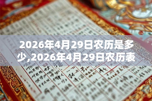 2026年4月29日农历是多少,2026年4月29日农历表