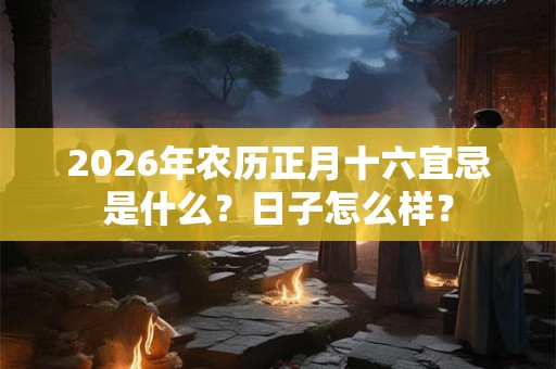 2026年农历正月十六宜忌是什么?日子怎么样? 2026年农历正月十六宜忌是什么?日子怎么样?