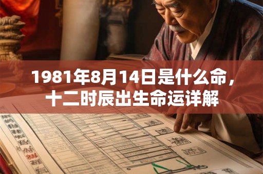 1981年8月14日是什么命,十二时辰出生命运详解 1981年8月14日是什么命,十二时辰出生命运详解