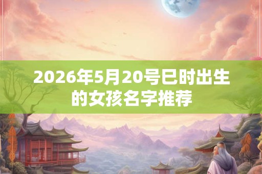 2026年5月20号巳时出生的女孩名字推荐 2026年5月20号巳时出生的女孩名字推荐