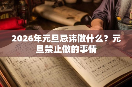 2026年元旦忌讳做什么？元旦禁止做的事情
