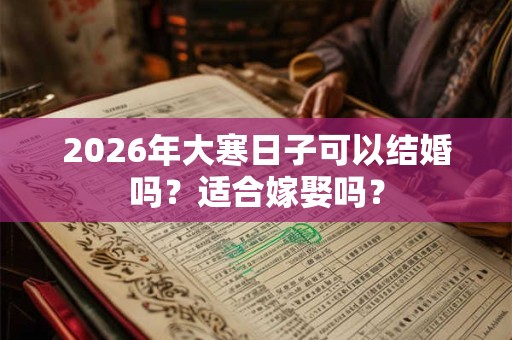 2026年大寒日子可以结婚吗?适合嫁娶吗? 2026年大寒日子可以结婚吗?适合嫁娶吗?