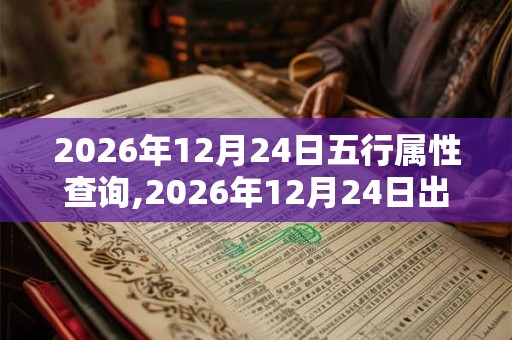 2026年12月24日五行属性查询,2026年12月24日出生五行属什么