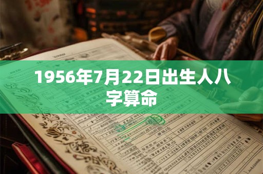 1956年7月22日出生人八字算命 1956年7月22日出生人八字算命