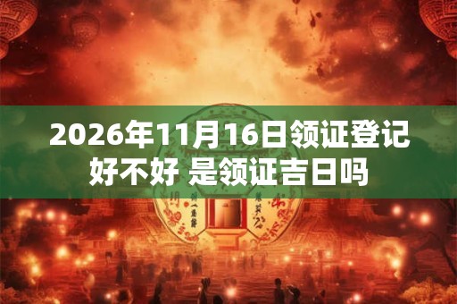 2026年11月16日领证登记好不好 是领证吉日吗 2026年11月16日领证登记好不好 是领证吉日吗