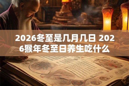 2026冬至是几月几日 2026猴年冬至日养生吃什么