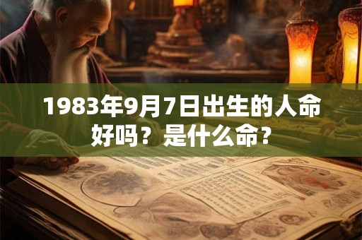 1983年9月7日出生的人命好吗?是什么命? 1983年9月7日出生的人命好吗?是什么命?