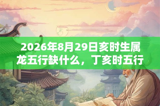 2026年8月29日亥时生属龙五行缺什么,丁亥时五行缺什么 2026年8月29日亥时生属龙五行缺什么,丁亥时五行缺什么