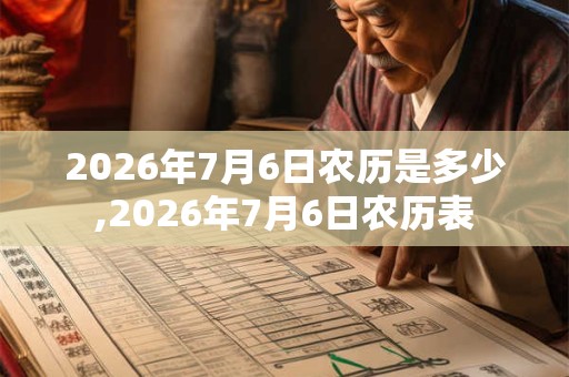 2026年7月6日农历是多少,2026年7月6日农历表 2026年7月6日农历是多少,2026年7月6日农历表