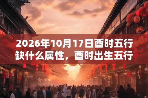2026年10月17日酉时五行缺什么属性,酉时出生五行缺什么 2026年10月17日酉时五行缺什么属性,酉时出生五行缺什么