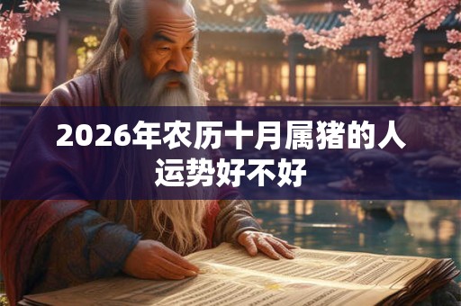2026年农历十月属猪的人运势好不好 2026年农历十月属猪的人运势好不好