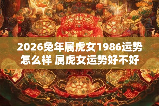 2026兔年属虎女1986运势怎么样 属虎女运势好不好