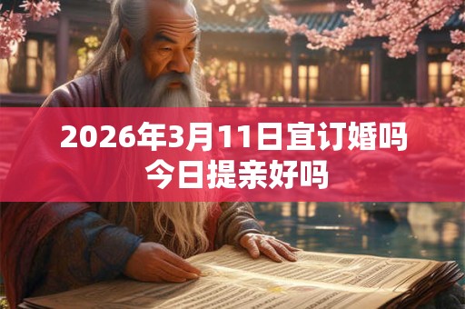 2026年3月11日宜订婚吗 今日提亲好吗 2026年3月11日宜订婚吗 今日提亲好吗