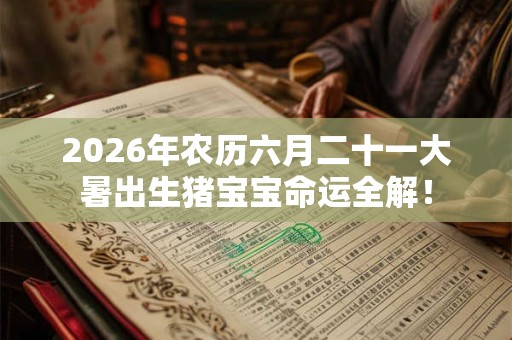 2026年农历六月二十一大暑出生猪宝宝命运全解! 2026年农历六月二十一大暑出生猪宝宝命运全解!