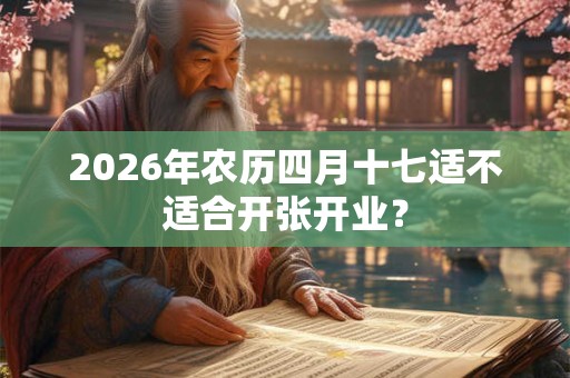 2026年农历四月十七适不适合开张开业? 2026年农历四月十七适不适合开张开业?