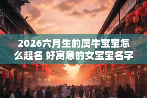 2026六月生的属牛宝宝怎么起名 好寓意的女宝宝名字