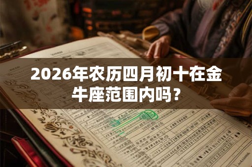 2026年农历四月初十在金牛座范围内吗? 2026年农历四月初十在金牛座范围内吗?