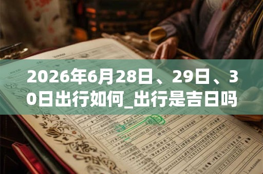 2026年6月28日、29日、30日出行如何_出行是吉日吗 2026年6月28日、29日、30日出行如何_出行是吉日吗