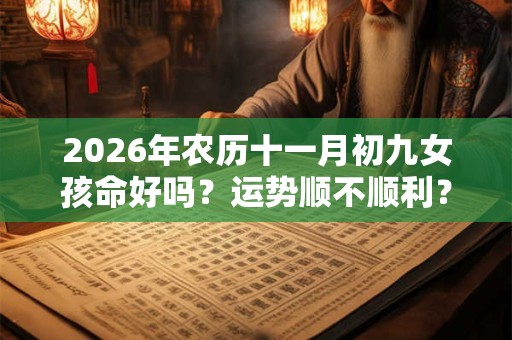 2026年农历十一月初九女孩命好吗？运势顺不顺利？