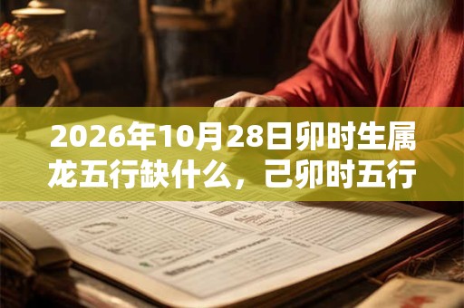 2026年10月28日卯时生属龙五行缺什么，己卯时五行缺什么