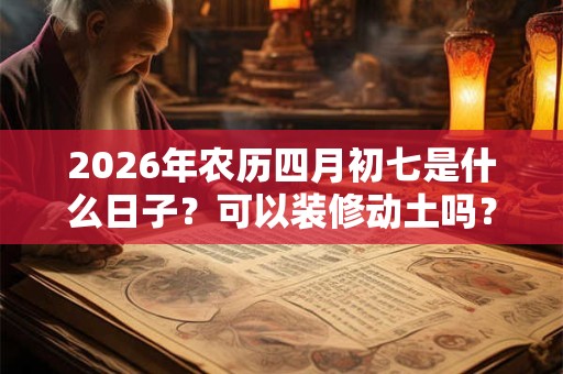2026年农历四月初七是什么日子？可以装修动土吗？