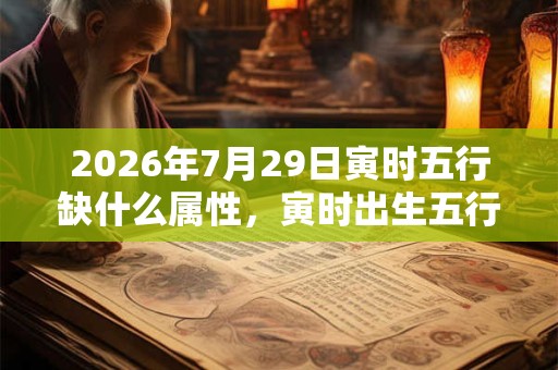 2026年7月29日寅时五行缺什么属性,寅时出生五行缺什么 2026年7月29日寅时五行缺什么属性,寅时出生五行缺什么
