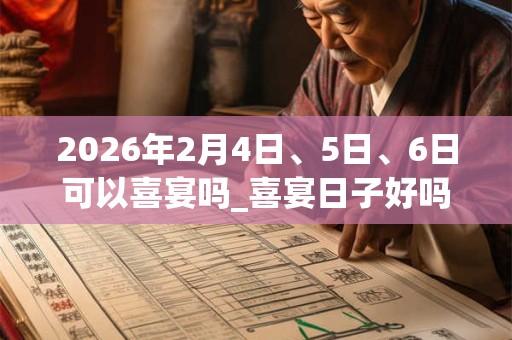 2026年2月4日、5日、6日可以喜宴吗_喜宴日子好吗 2026年2月4日、5日、6日可以喜宴吗_喜宴日子好吗