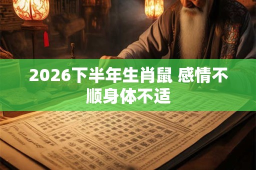2026下半年生肖鼠 感情不顺身体不适 2026下半年生肖鼠 感情不顺身体不适