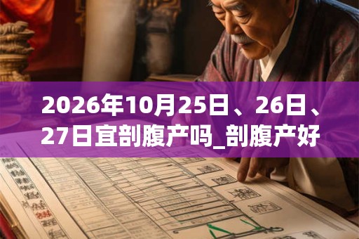 2026年10月25日、26日、27日宜剖腹产吗_剖腹产好不好