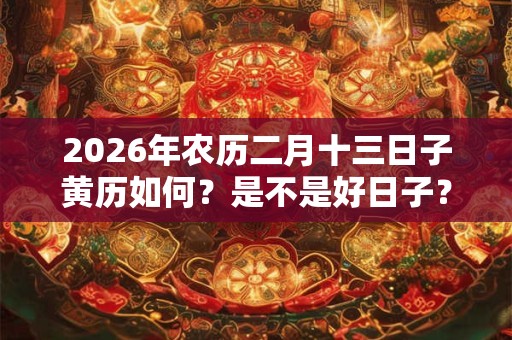2026年农历二月十三日子黄历如何？是不是好日子？