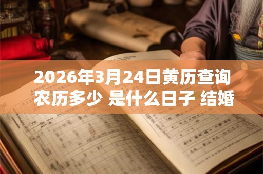 2026年3月24日黄历查询 农历多少 是什么日子 结婚吉时