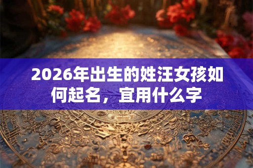 2026年出生的姓汪女孩如何起名,宜用什么字 2026年出生的姓汪女孩如何起名,宜用什么字