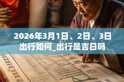 2026年3月1日、2日、3日出行如何_出行是吉日吗